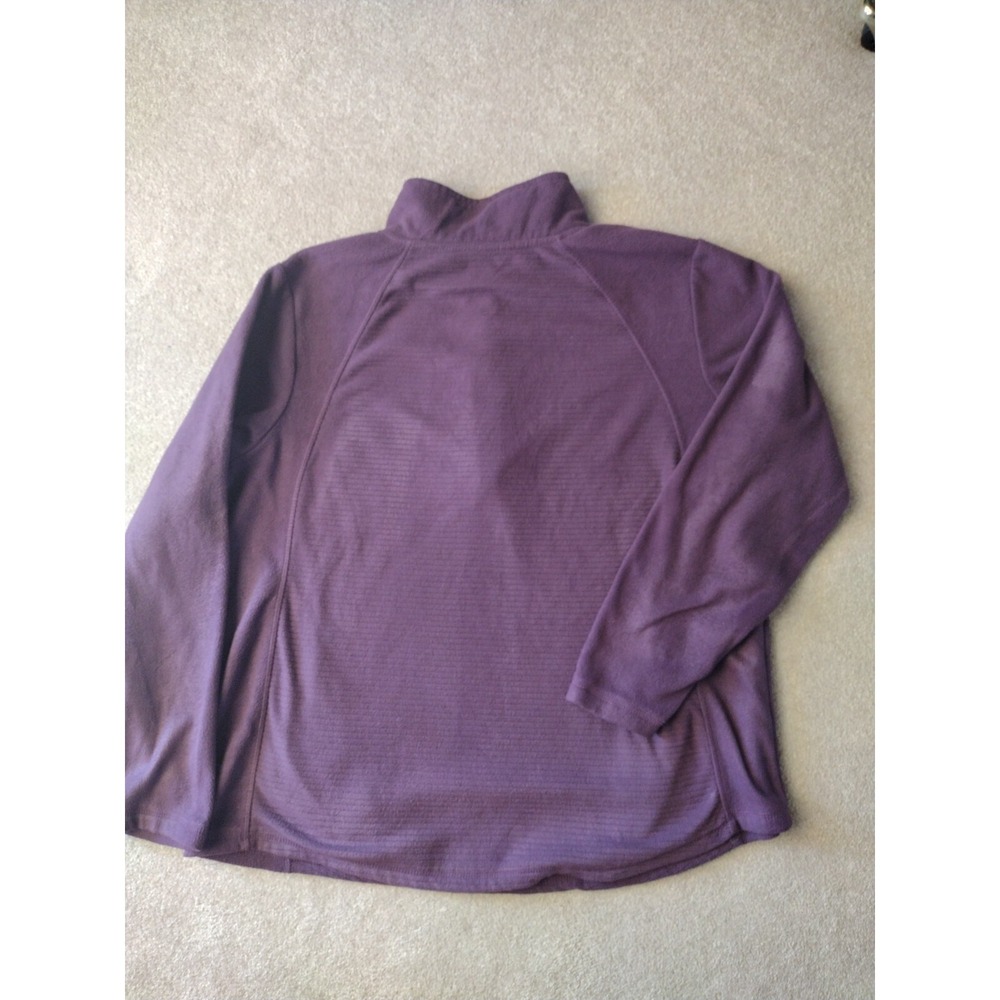 St. John's Bay Sweater Women's XL Purple Pullover Quarter Zip Fleece Warm - Picture 6 of 6